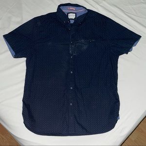 Blue Short Sleeve Button Down Shirt